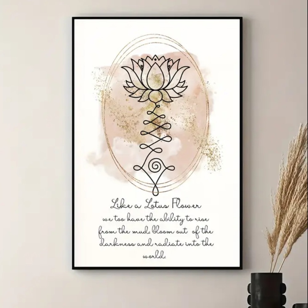 Lotus Flower “Rise Above” Canvas Print Wall Art